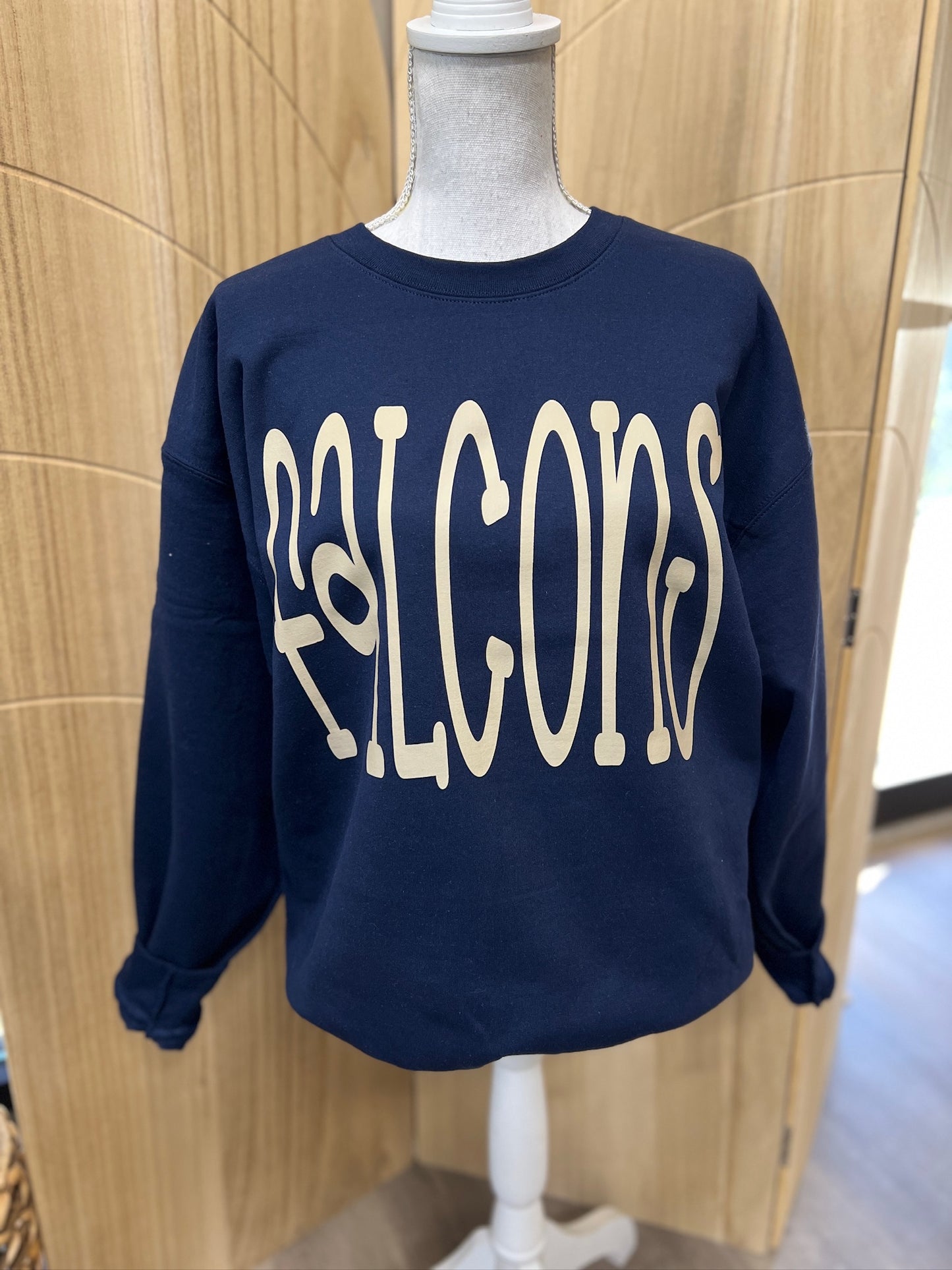 Oversized Mascot : Falcons on Gildan Navy