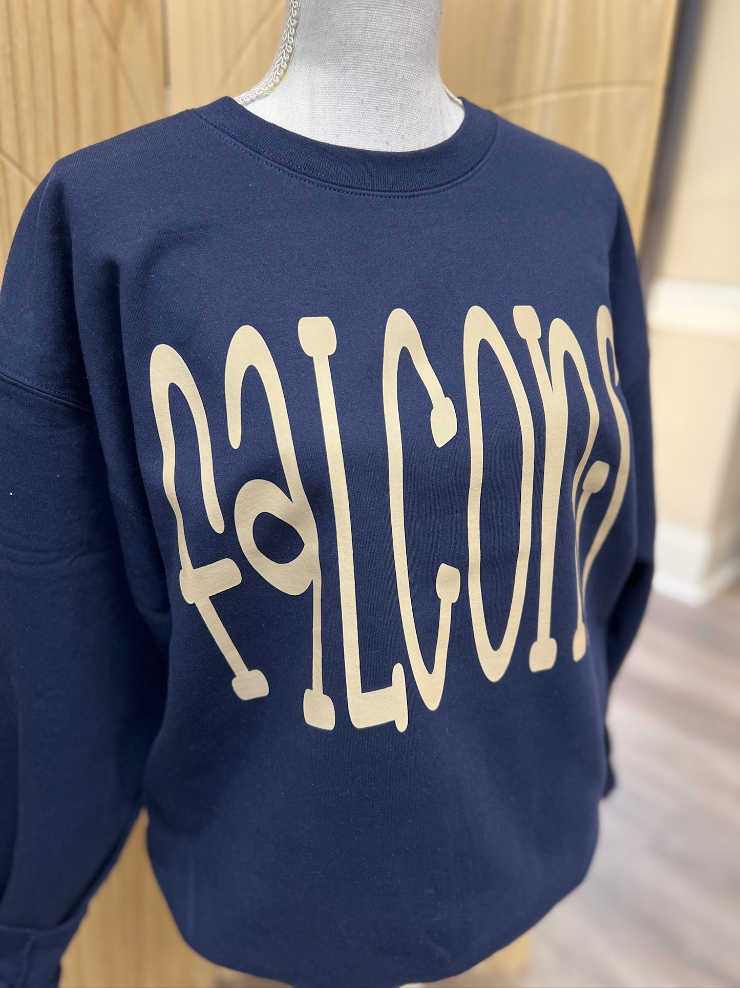 Oversized Mascot : Falcons on Gildan Navy