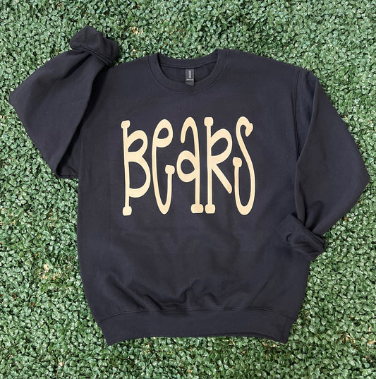 Oversized Mascot : Gold Bears on Black