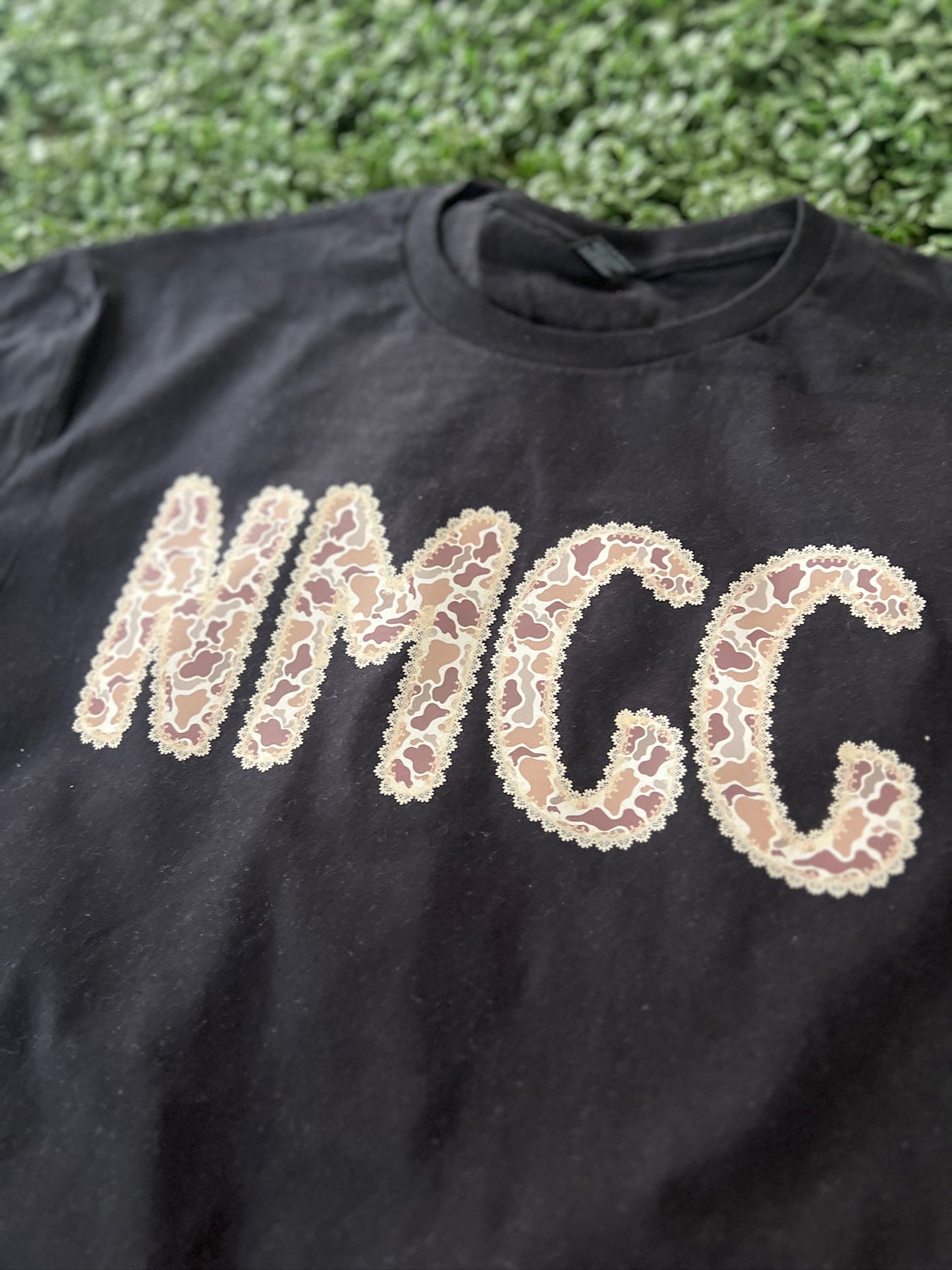 NMCC Camo Lace Print on Gildan Black