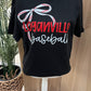 Custom Baseball Thin Bow Tees on Gildan Softstyle