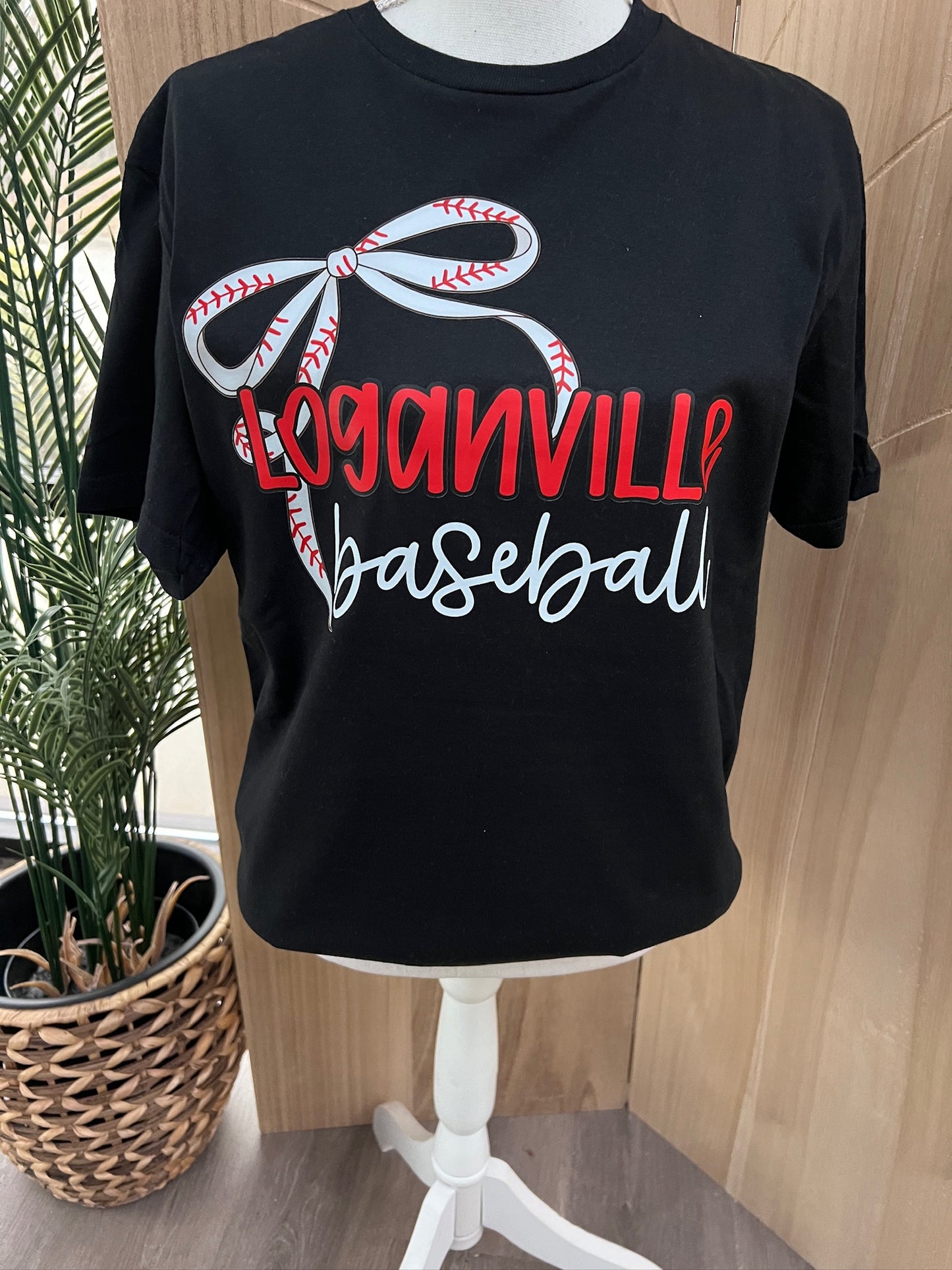 Custom Baseball Thin Bow Tees on Gildan Softstyle