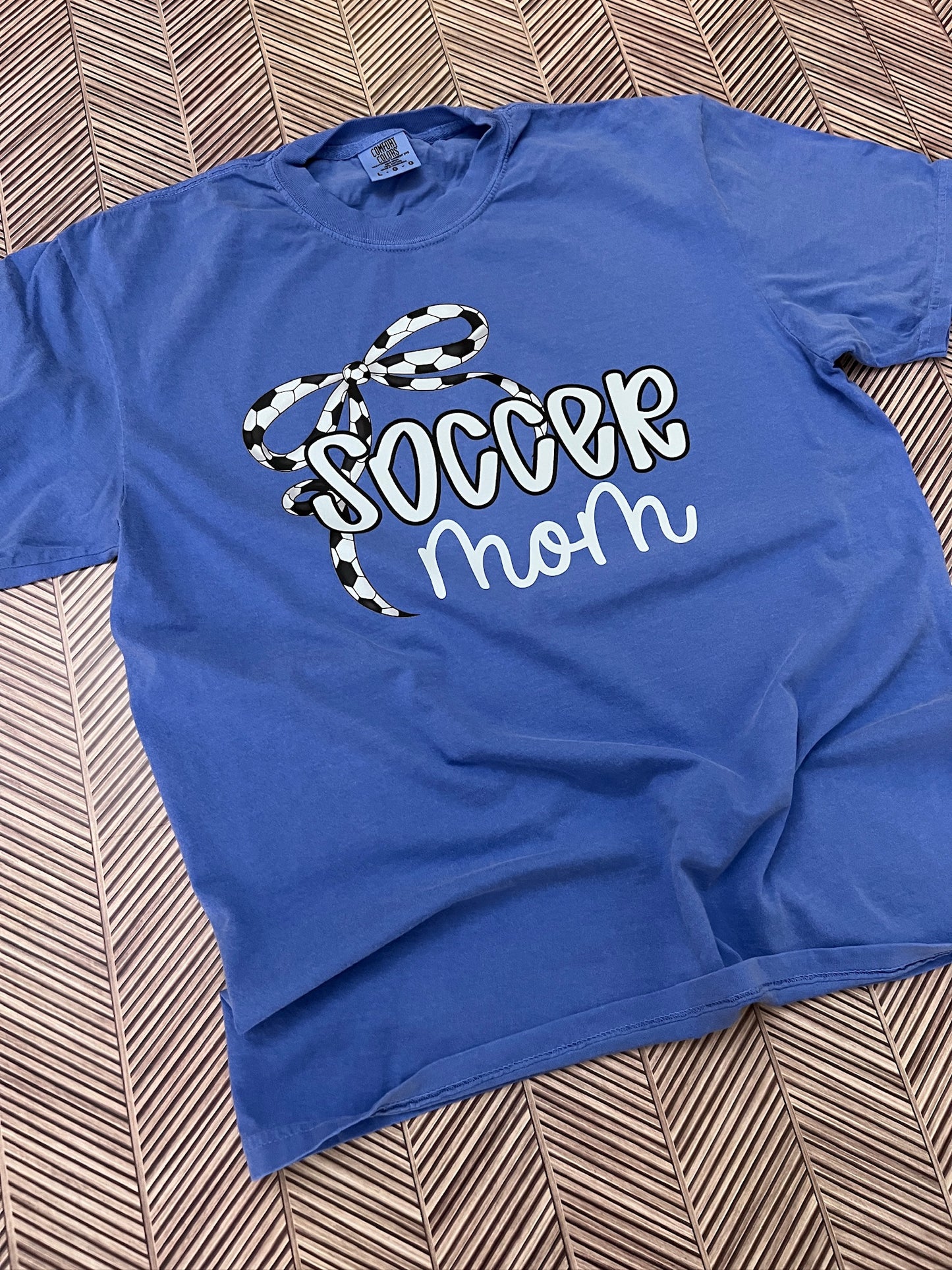 Custom Soccer Mom Thin Bow Tees on Gildan Softstyle