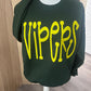Oversized Mascot : Yellow Gold Vipers on Forest Green Sweatshirt