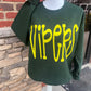 Oversized Mascot : Yellow Gold Vipers on Forest Green Sweatshirt