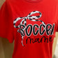 Custom Soccer Mom Thin Bow Tees on Gildan Softstyle