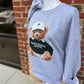 Teddy Bear School Spirit (Youth Middle) on Sport Gray