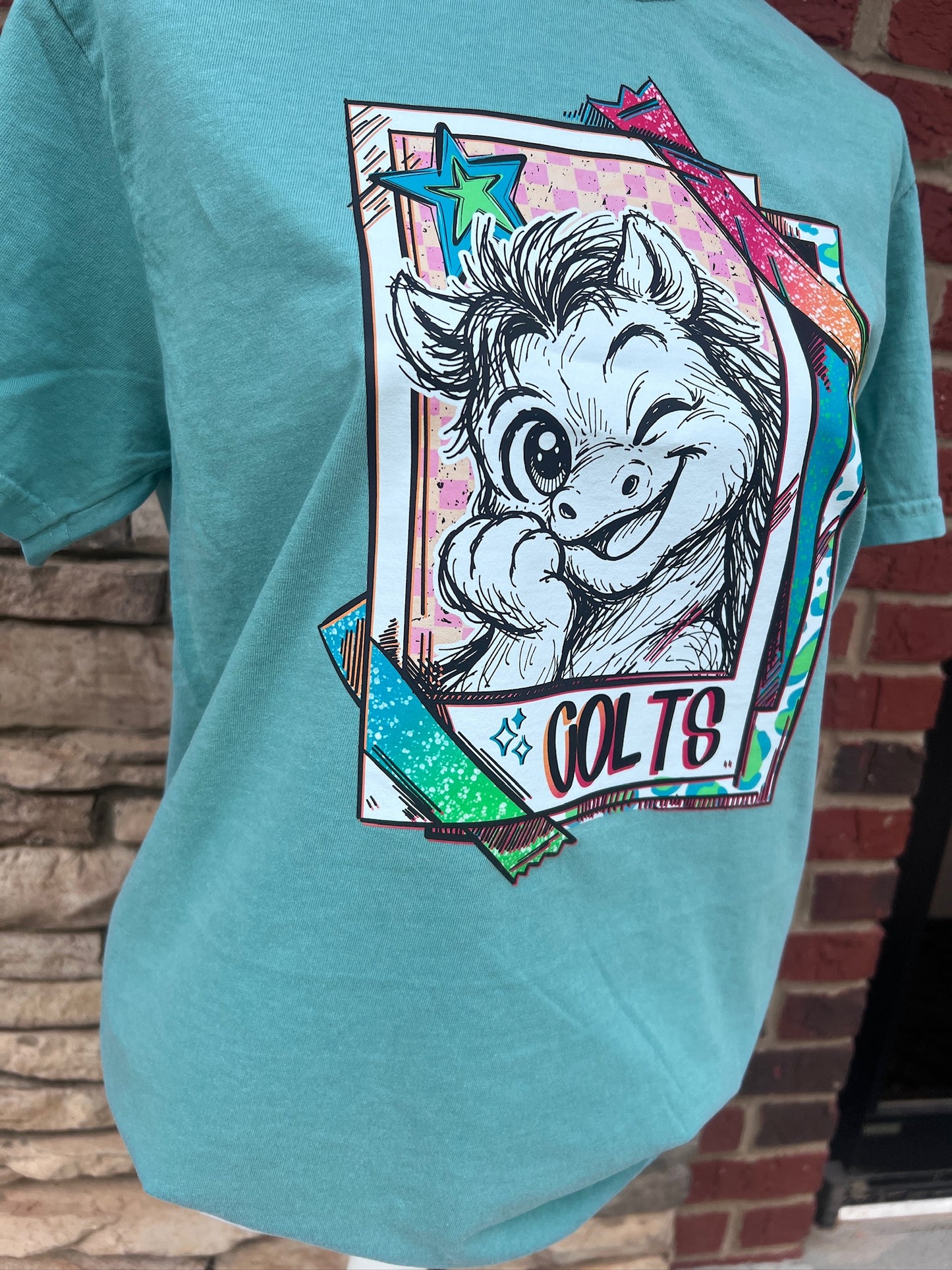 Cutie Mascot Colts on Comfort Colors (Shown on Seafoam)