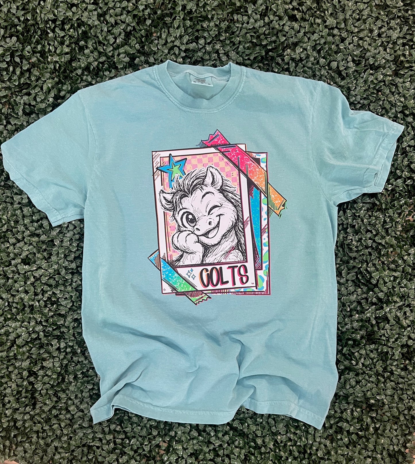 Cutie Mascot Colts on Comfort Colors (Shown on Seafoam)