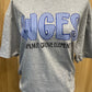 Walnut Grove Elementary Seersucker Spirit Tee - Royal Seerksucker on Gildan Softstyle Sport Gray