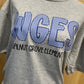 Walnut Grove Elementary Seersucker Spirit Tee - Royal Seerksucker on Gildan Softstyle Sport Gray