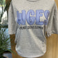 Walnut Grove Elementary Seersucker Spirit Tee - Royal Seerksucker on Gildan Softstyle Sport Gray