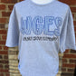 Walnut Grove Elementary Seersucker Spirit Tee - Royal Seerksucker on Gildan Softstyle Sport Gray
