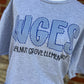 Walnut Grove Elementary Seersucker Spirit Tee - Royal Seerksucker on Gildan Softstyle Sport Gray