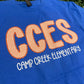 Camp Creek Seersucker Spirit Tee - Orange Seerksucker on Gildan Softstyle Royal