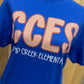 Camp Creek Seersucker Spirit Tee - Orange Seerksucker on Gildan Softstyle Royal