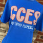 Camp Creek Seersucker Spirit Tee - Orange Seerksucker on Gildan Softstyle Royal