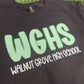 Walnut Grove High Seersucker Spirit Tee - Green Seerksucker on Gildan Softstyle Black
