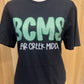 Bear Creek Middle Seersucker Spirit Tee - Green Seerksucker on Gildan Softstyle Black