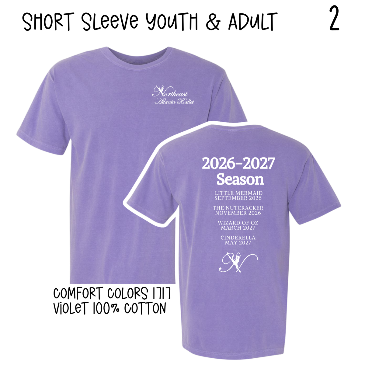 Northeast Atlanta Ballet 2026-2027 Season Tshirts