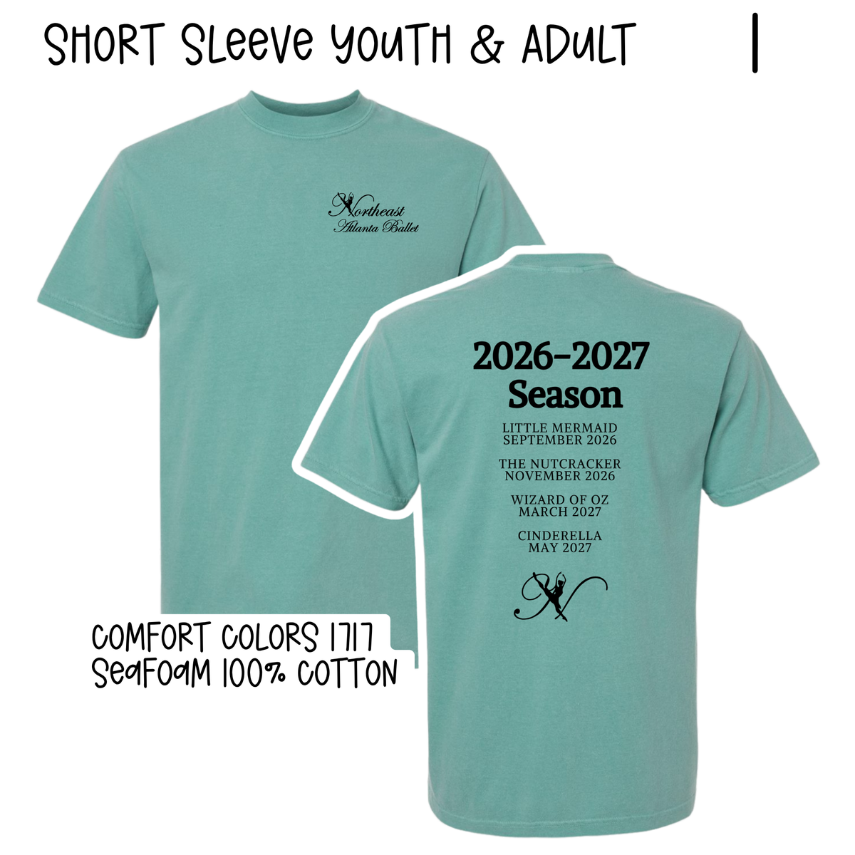 Northeast Atlanta Ballet 2026-2027 Season Tshirts