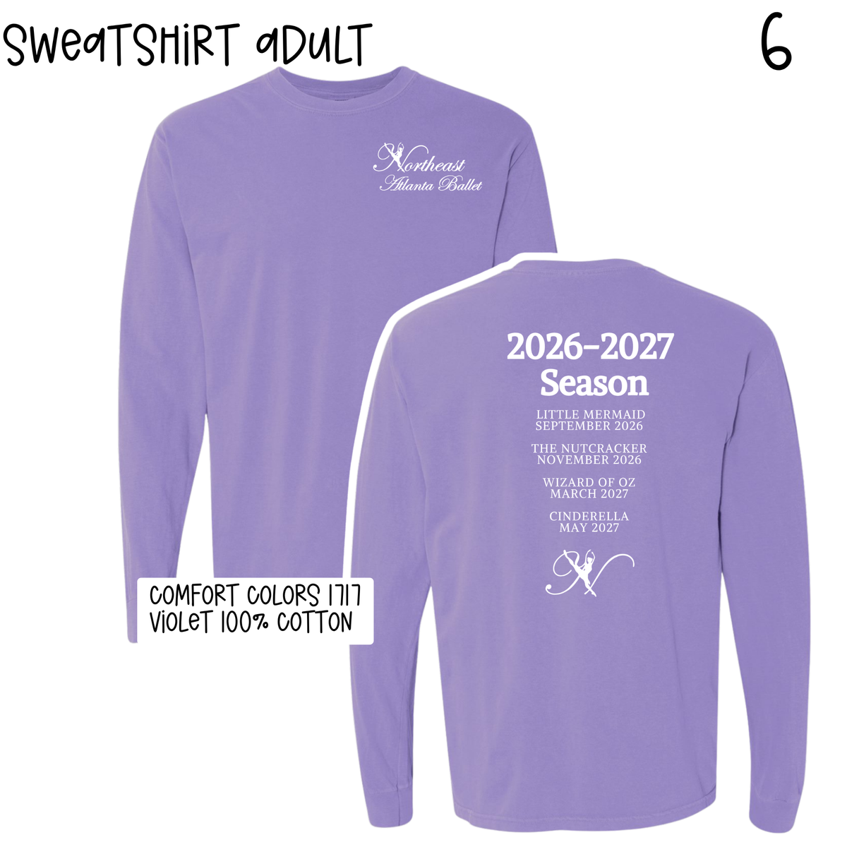 Northeast Atlanta Ballet 2026-2027 Season Tshirts