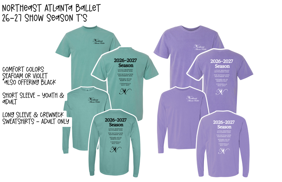 Northeast Atlanta Ballet 2026-2027 Season Tshirts