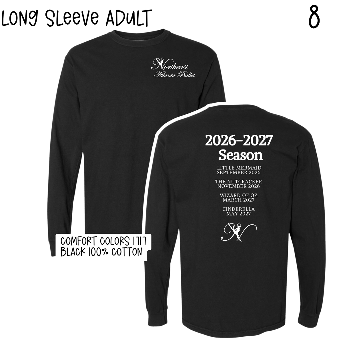 Northeast Atlanta Ballet 2026-2027 Season Tshirts
