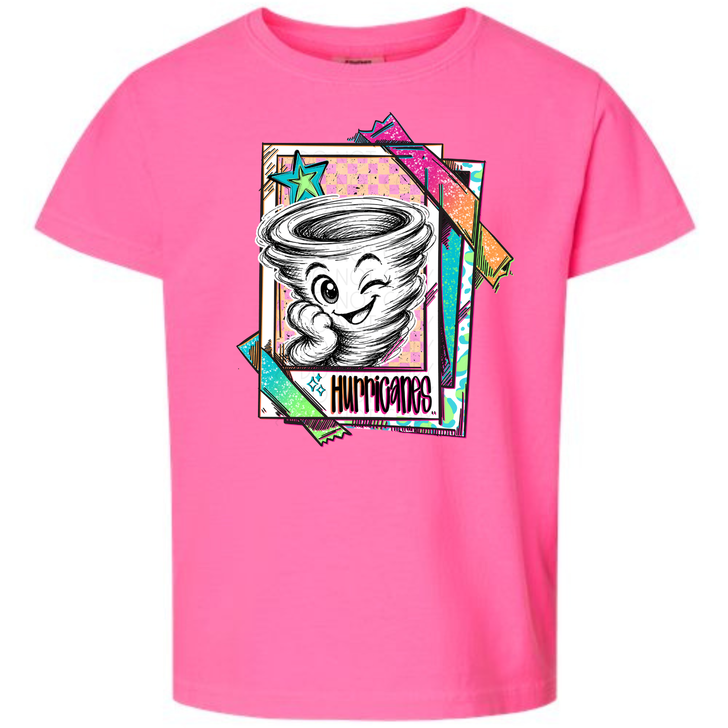 Cutie Mascot Hurricanes on Comfort Colors (Shown on Neon Pink)