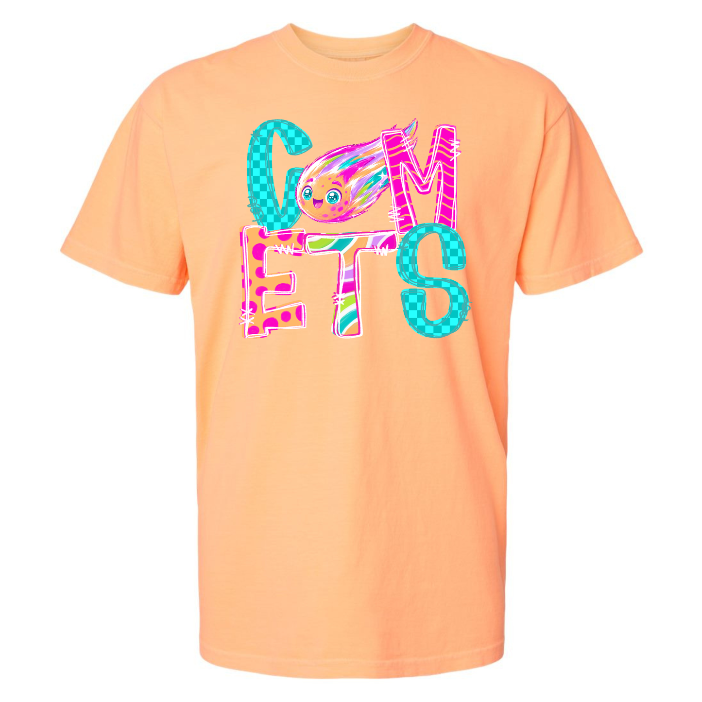 Pep Rally Riot Mascot Comets on Comfort Colors (Shown on Neon Cantaloupe)