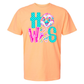 Pep Rally Riot Mascot Hawks on Comfort Colors (Shown on Neon Cantaloupe)