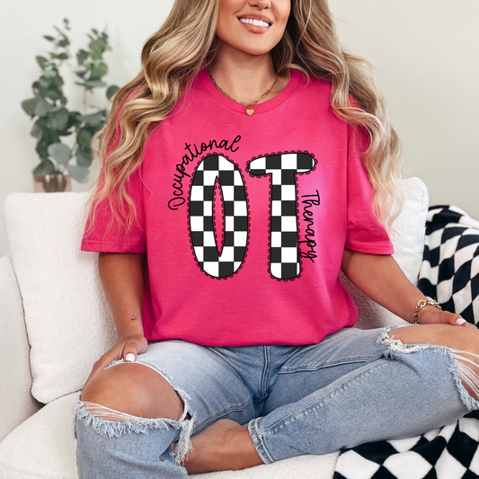 Checkered Occupational Therapy on Pink