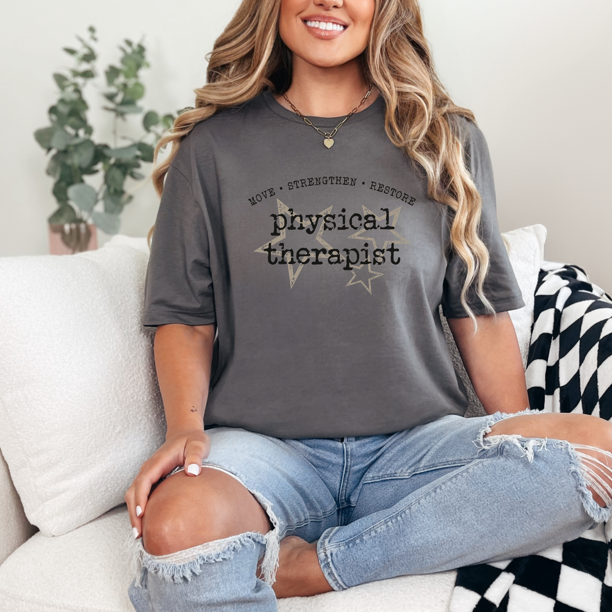 Physical Therapist Stars on Charcoal