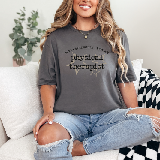 Physical Therapist Stars on Charcoal