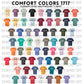 Cutie Mascot Mustangs on Comfort Colors (Shown on Butter)