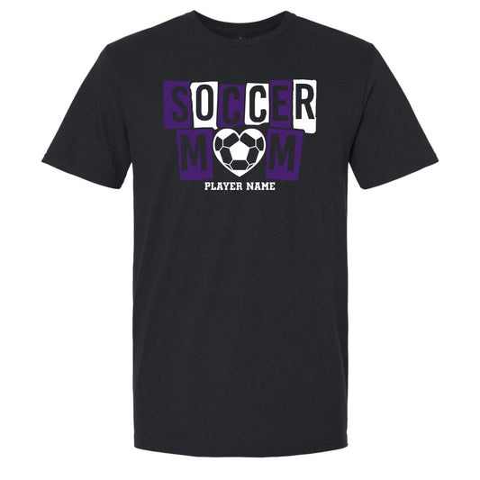Monroe Area Soccer Mom with Player Name on Gildan